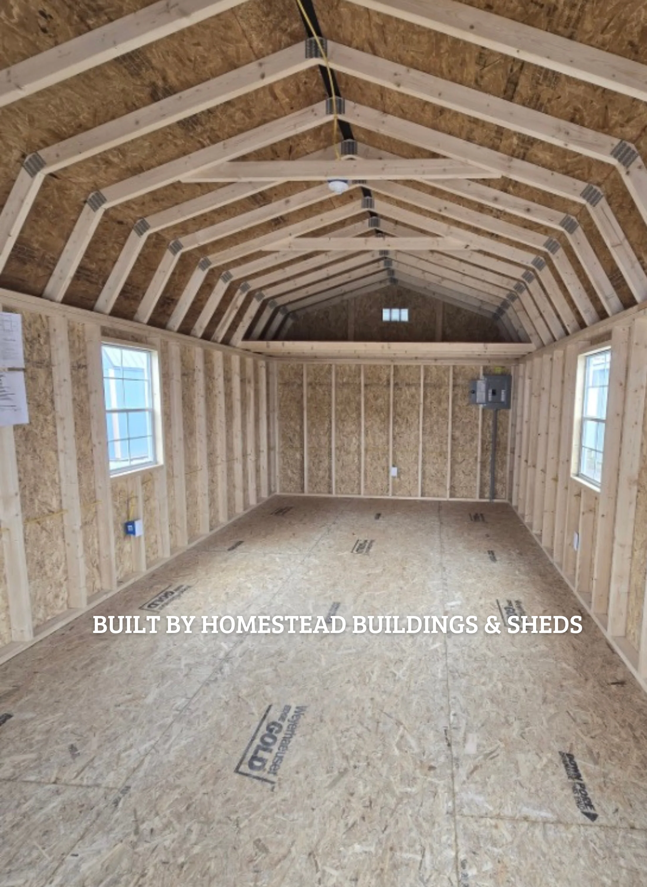 12x24 Deluxe High Barn Cabin with Electrical Design #290 - Image 3