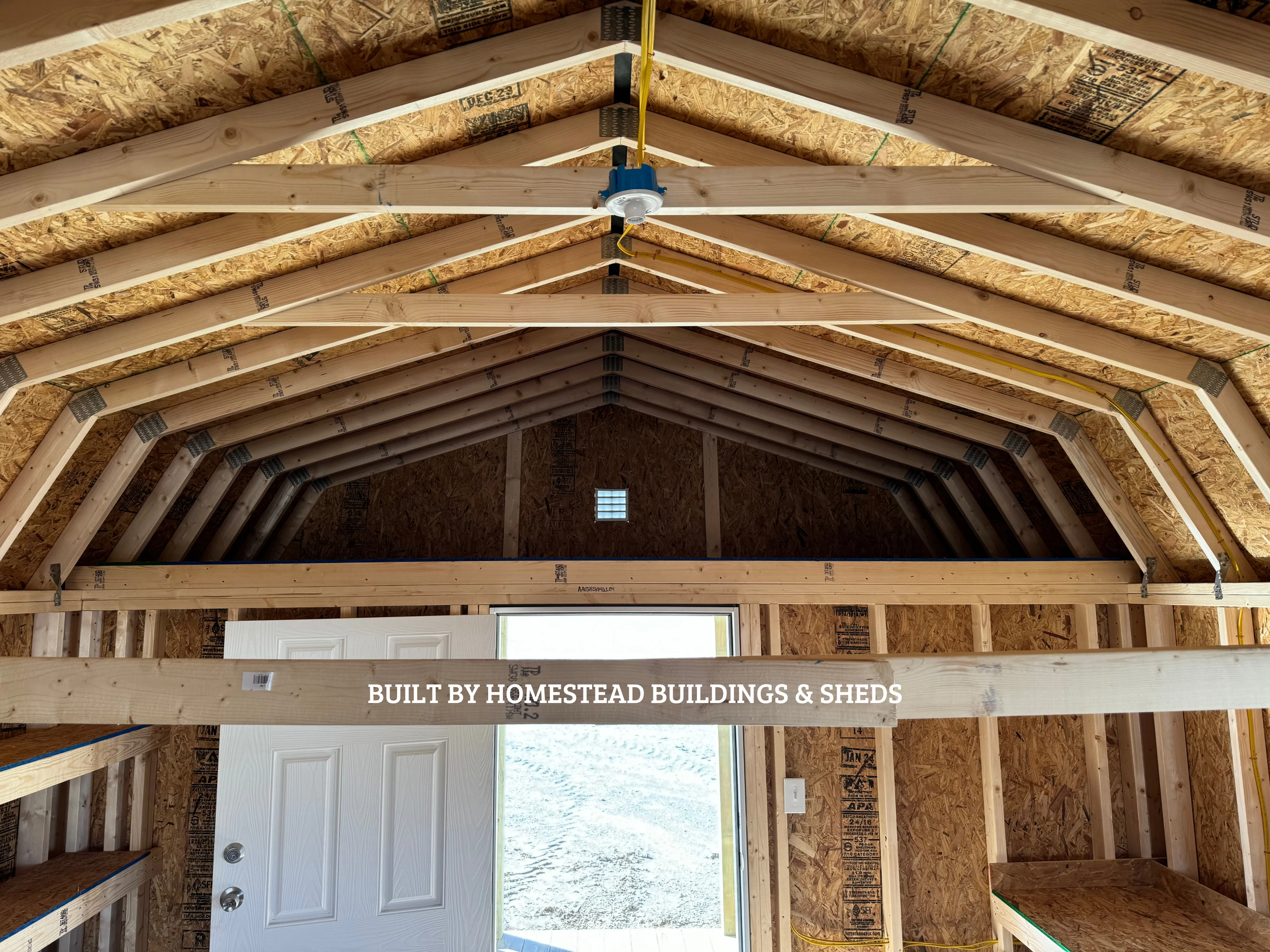 14x48 Deluxe Vinyl High Barn Cabin Garage with Electrical Design #223 - Image 8