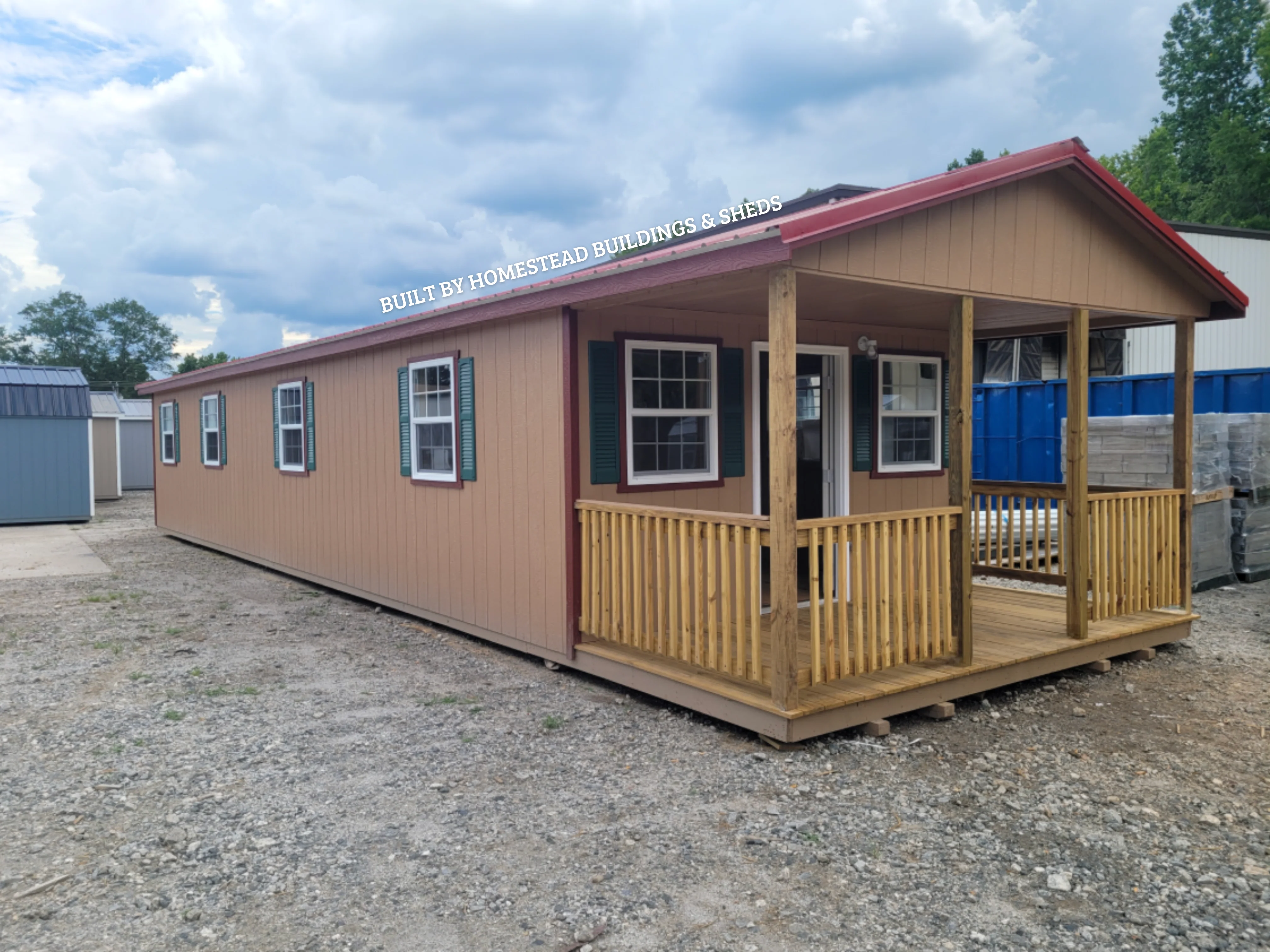 14x48 Finished Cottage with Porch Design #285